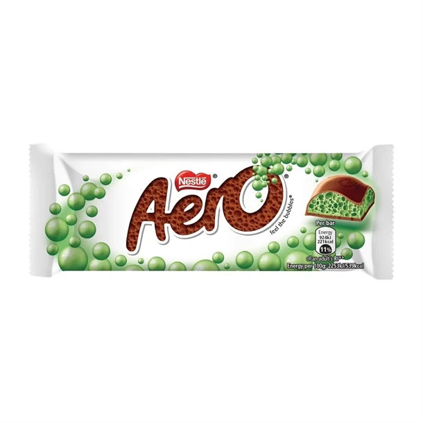 Aero Bubbly Bar Peppermint | 24 x 36g